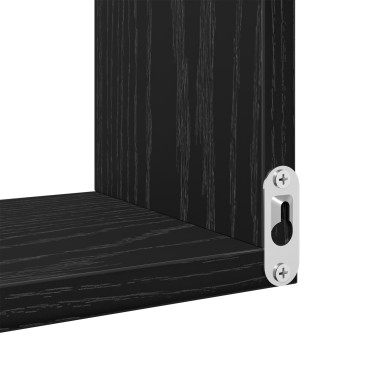 Ράφι Γωνίας vidaXL Μαύρο Δρυς 40x40x49,5cm Ξύλο επεξεργασμένο