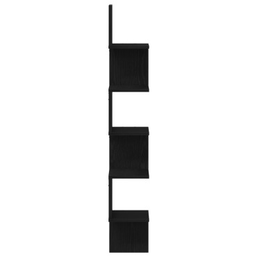 vidaXL Γωνιακό Ράφι Μαύρη Δρυς 20x20x127,5cm Επεξεργασμένου Ξύλου