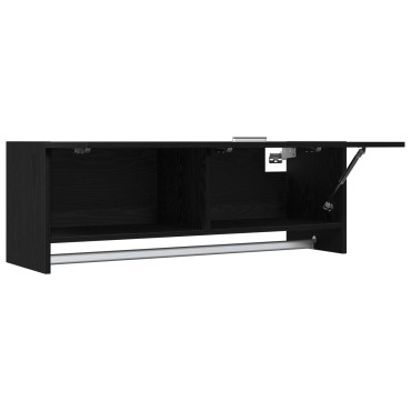 Ντουλάπα vidaXL Μαύρη Βελανιδιά 100x32,5x35cm από επεξεργασμένο ξύλο 1 τεμ.