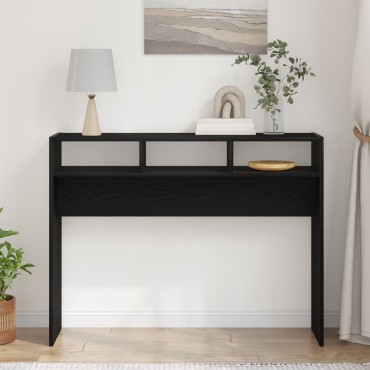 vidaXL Κονσόλα Μαύρη Δρυς 105x30x80cm Φτιαγμένη από ξύλο 1 τεμ.