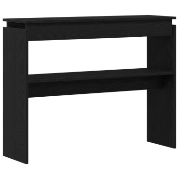 vidaXL Κονσόλα Τραπέζι Μαύρο Δρυς 80x30x102cm από Ξύλο 1 τεμ.
