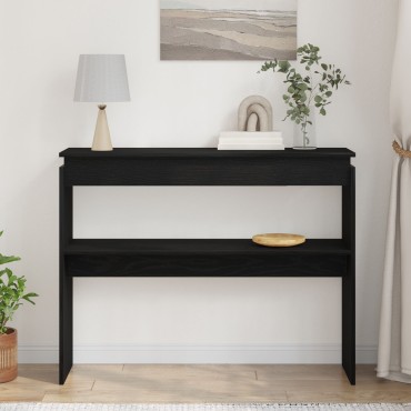 vidaXL Κονσόλα Τραπέζι Μαύρο Δρυς 80x30x102cm από Ξύλο 1 τεμ.