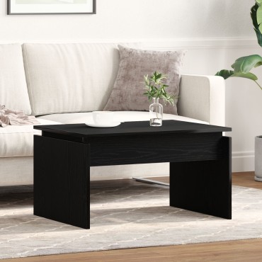 vidaXL Μαύρο Δρυς Τραπέζι Σαλονιού 68x38x50cm Φτιαγμένο από Ξύλο