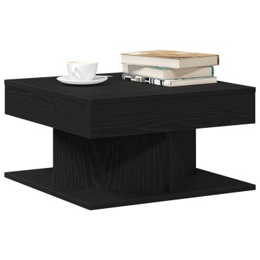 vidaXL Τραπεζάκι σαλονιού Μαύρο Δρυς 57x57x30cm Φτιαγμένο από ξύλο 1 τεμ.