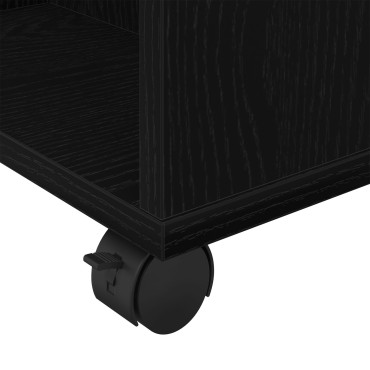 vidaXL Κινητός Ντουλάπι Μαύρη Δρυς 60x35x75cm Επεξεργασμένο Ξύλο