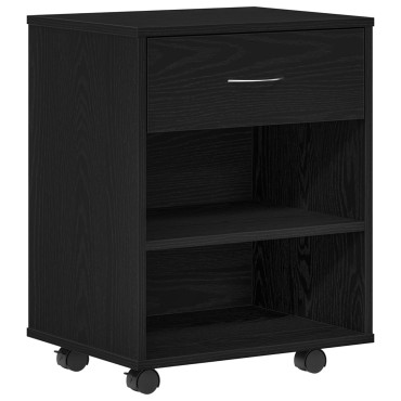 vidaXL Κυλιόμενος Ντουλάπι Μαύρη Δρυς 46x36x59cm Επεξεργασμένο Ξύλο