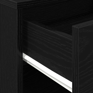 vidaXL Κυλιόμενος Ντουλάπι Μαύρη Δρυς 46x36x59cm Επεξεργασμένο Ξύλο