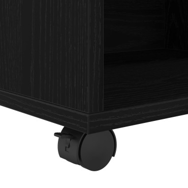 vidaXL Κυλιόμενος Ντουλάπι Μαύρη Δρυς 46x36x59cm Επεξεργασμένο Ξύλο