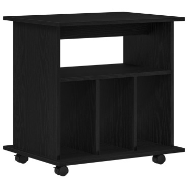 vidaXL Κυλιόμενο Ντουλάπι Μαύρη Δρυς 60x45x55cm - Επεξεργασμένο Ξύλο