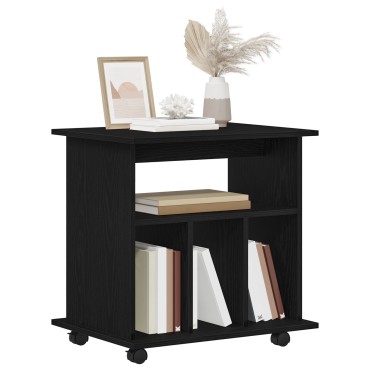 vidaXL Κυλιόμενο Ντουλάπι Μαύρη Δρυς 60x45x55cm - Επεξεργασμένο Ξύλο