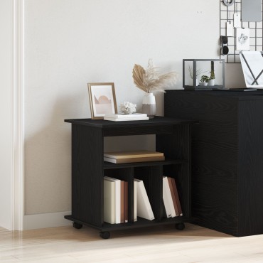 vidaXL Κυλιόμενο Ντουλάπι Μαύρη Δρυς 60x45x55cm - Επεξεργασμένο Ξύλο