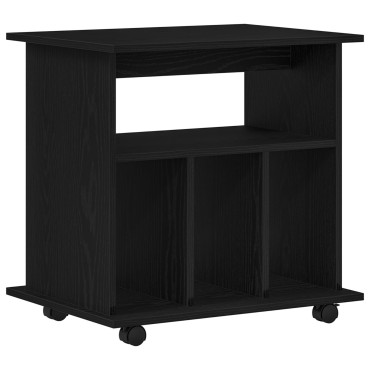 vidaXL Κυλιόμενο Ντουλάπι Μαύρη Δρυς 60x45x55cm - Επεξεργασμένο Ξύλο