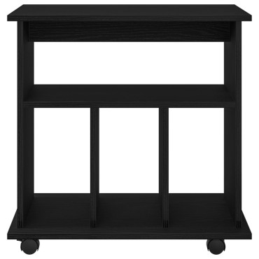 vidaXL Κυλιόμενο Ντουλάπι Μαύρη Δρυς 60x45x55cm - Επεξεργασμένο Ξύλο