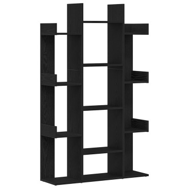 vidaXL Βιβλιοθήκη Μαύρης Δρυς 86x25,5x140cm από Επεξεργασμένο Ξύλο 1 τεμ.