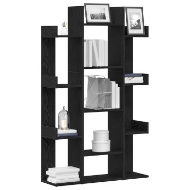 vidaXL Βιβλιοθήκη Μαύρης Δρυς 86x25,5x140cm από Επεξεργασμένο Ξύλο 1 τεμ.