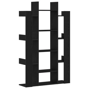 vidaXL Βιβλιοθήκη Μαύρης Δρυς 86x25,5x140cm από Επεξεργασμένο Ξύλο 1 τεμ.