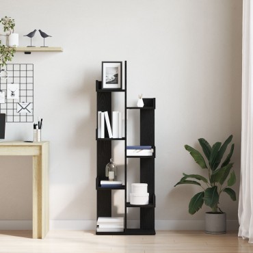 vidaXL Βιβλιοθήκη Μαύρη Δρυς 48x25,5x140cm Φτιαγμένο από Ξύλο 1 τεμ.