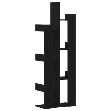 vidaXL Βιβλιοθήκη Μαύρη Δρυς 48x25,5x140cm Φτιαγμένο από Ξύλο 1 τεμ.