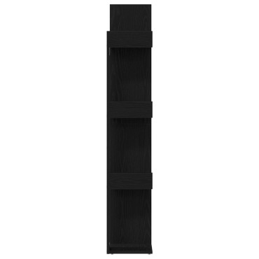 vidaXL Βιβλιοθήκη Μαύρη Δρυς 48x25,5x140cm Φτιαγμένο από Ξύλο 1 τεμ.