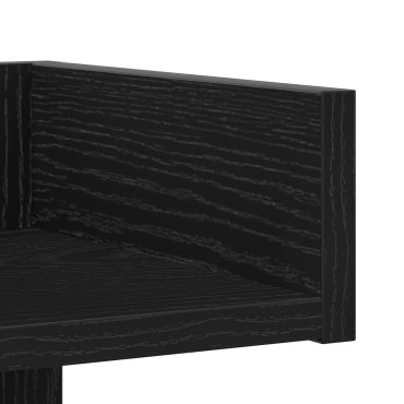 vidaXL Βιβλιοθήκη Μαύρη Δρυς 48x25,5x140cm Φτιαγμένο από Ξύλο 1 τεμ.