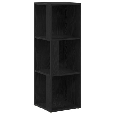 vidaXL Γωνιακό Ντουλάπι Μαύρο Δρυς 33x33x100cm Επεξεργασμένο Ξύλο