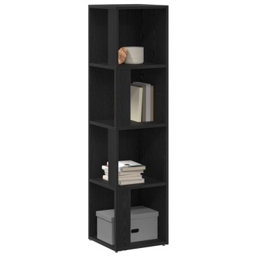 vidaXL Βιβλιοθήκη Μαύρης Δρυς 33x33x132cm Φτιαγμένη από Ξύλο 1 τεμ.