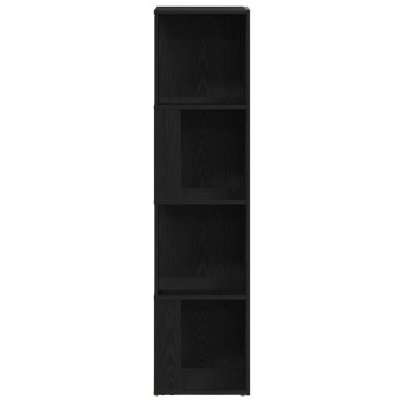vidaXL Βιβλιοθήκη Μαύρης Δρυς 33x33x132cm Φτιαγμένη από Ξύλο 1 τεμ.