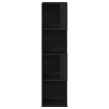 vidaXL Βιβλιοθήκη Μαύρης Δρυς 33x33x132cm Φτιαγμένη από Ξύλο 1 τεμ.