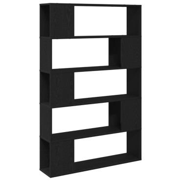 VidaXL Μαύρο Ράφι Βιβλίων από Δρυ 100x24x155cm Από Επεξεργασμένο Ξύλο