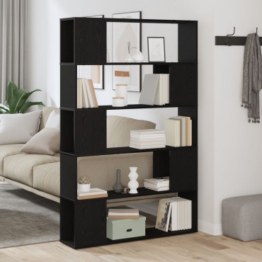 VidaXL Μαύρο Ράφι Βιβλίων από Δρυ 100x24x155cm Από Επεξεργασμένο Ξύλο