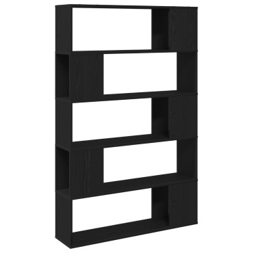 VidaXL Μαύρο Ράφι Βιβλίων από Δρυ 100x24x155cm Από Επεξεργασμένο Ξύλο