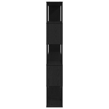 VidaXL Μαύρο Ράφι Βιβλίων από Δρυ 100x24x155cm Από Επεξεργασμένο Ξύλο