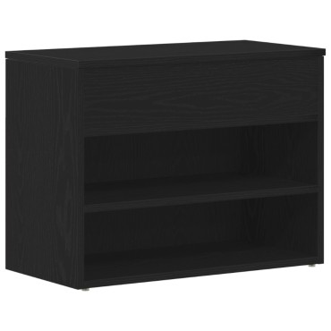 vidaXL Παγκάκι Χαλού Μαύρο Οξιά 60x30x45cm Επεξεργασμένο Ξύλο