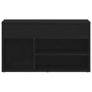 vidaXL Παγκάκι Μαύρο Δρύς 60x30x45cm Φτιαγμένο από Μηχανικά Ξύλα