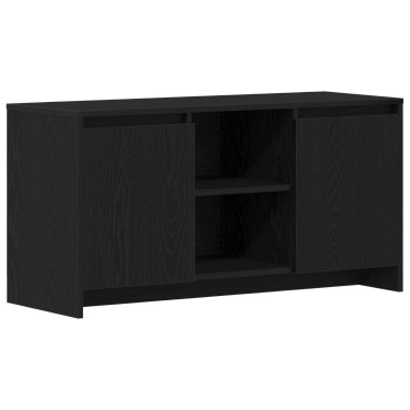 vidaXL Κάθισμα TV σε Μαύρο Δρυς 102x37,5x52,5cm από Επεξεργασμένο Ξύλο