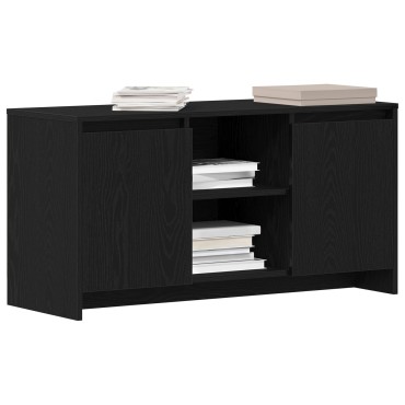 vidaXL Κάθισμα TV σε Μαύρο Δρυς 102x37,5x52,5cm από Επεξεργασμένο Ξύλο