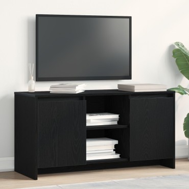 vidaXL Κάθισμα TV σε Μαύρο Δρυς 102x37,5x52,5cm από Επεξεργασμένο Ξύλο