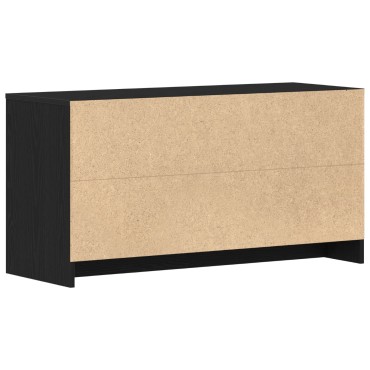 vidaXL Κάθισμα TV σε Μαύρο Δρυς 102x37,5x52,5cm από Επεξεργασμένο Ξύλο
