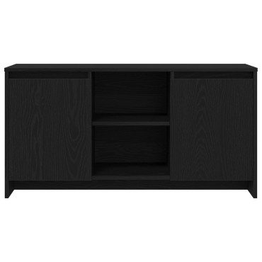vidaXL Κάθισμα TV σε Μαύρο Δρυς 102x37,5x52,5cm από Επεξεργασμένο Ξύλο