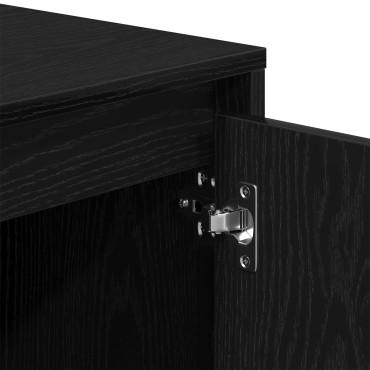 vidaXL Κάθισμα TV σε Μαύρο Δρυς 102x37,5x52,5cm από Επεξεργασμένο Ξύλο