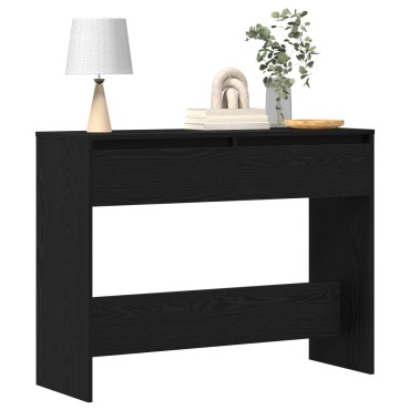 vidaXL Μαύρο Ξύλινο Τραπέζι Κονσόλας - 100x35x76.5cm - Επεξεργασμένο Ξύλο