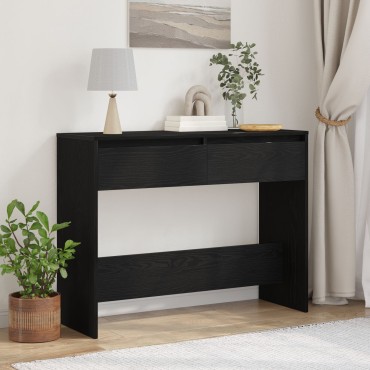 vidaXL Μαύρο Ξύλινο Τραπέζι Κονσόλας - 100x35x76.5cm - Επεξεργασμένο Ξύλο