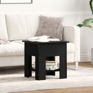 vidaXL Τραπεζάκι καφέ Μαύρο Δρυς 40x40x42cm Επεξεργασμένο ξύλο 1 τεμ.
