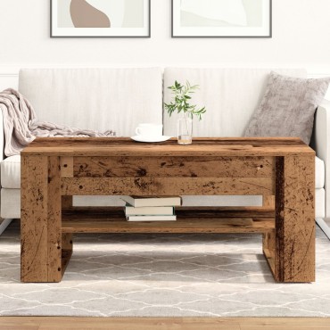 vidaXL Τραπεζάκι Καφέ από Παλιό Ξύλο 102x55x45cm Μηχανικής Ξυλείας 1 τεμ.