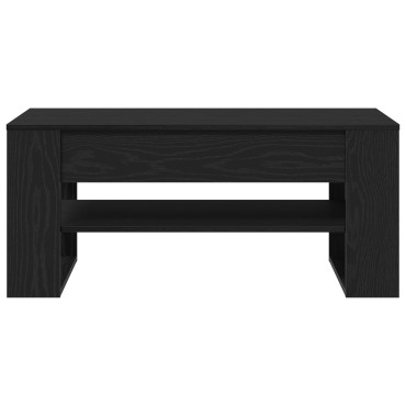 vidaXL Μαύρο Τραπεζάκι Σαλονιού από Δρυ 102x55x45cm από επεξεργασμένο ξύλο 1 τεμ.