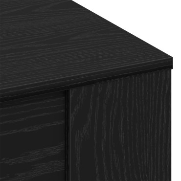 vidaXL Μαύρο Τραπεζάκι Σαλονιού από Δρυ 102x55x45cm από επεξεργασμένο ξύλο 1 τεμ.