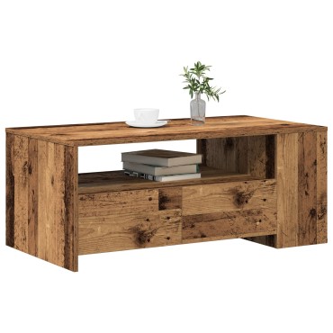 vidaXL Τραπέζι καφέ Παλιού Ξύλου 102x55x43,5cm Σαθρό Ξύλο 1 τεμ.