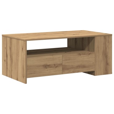 vidaXL Τραπέζι του καφέ - Δρυς Artisan - 102x55x43.5cm - Κατασκευασμένο από Επεξεργασμένο Ξύλο 1 τεμ.