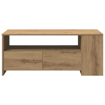vidaXL Τραπέζι του καφέ - Δρυς Artisan - 102x55x43.5cm - Κατασκευασμένο από Επεξεργασμένο Ξύλο 1 τεμ.