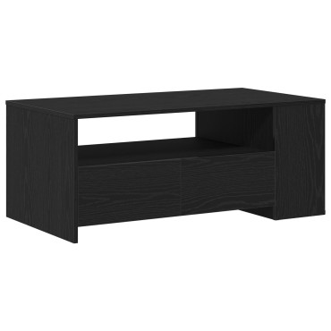 vidaXL Μαύρο Τραπεζάκι Σαλονιού 102x55x43.5cm Κατασκευασμένο από Μηχανικά Ξύλα 1 τεμ.